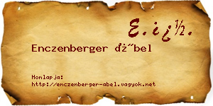 Enczenberger Ábel névjegykártya